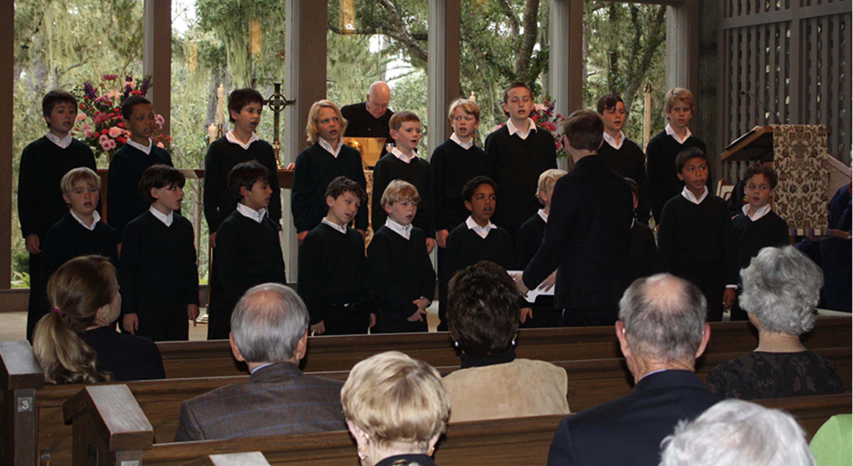 children singing in church choir